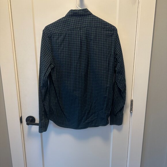 JCrew Green and Blue Button Down Brushed Twill Medium - Picture 2 of 3